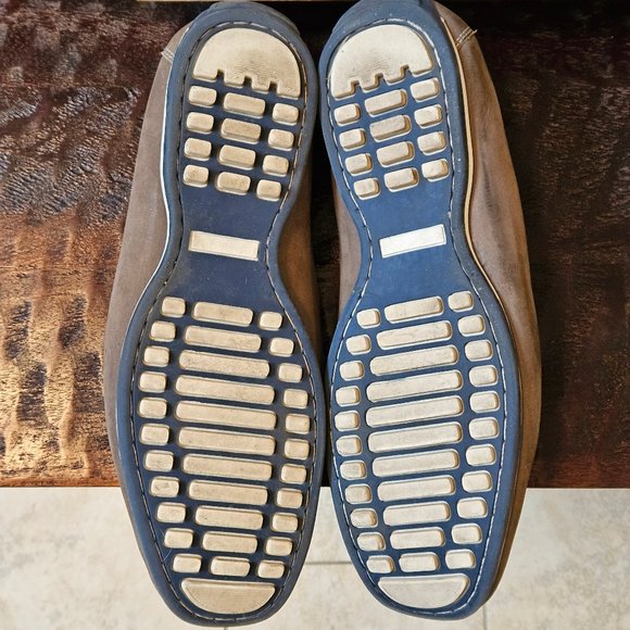 1901 Men's Leather/Nubuck Loafers, Gray, Sz 13 - Picture 7 of 16